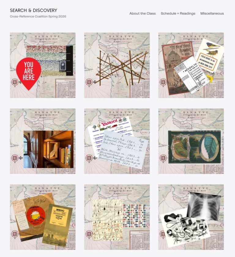 A screenshot of each week's collage in rows